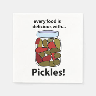 Serviette En Papier Frites Chaque aliment est délicieux avec des pickl