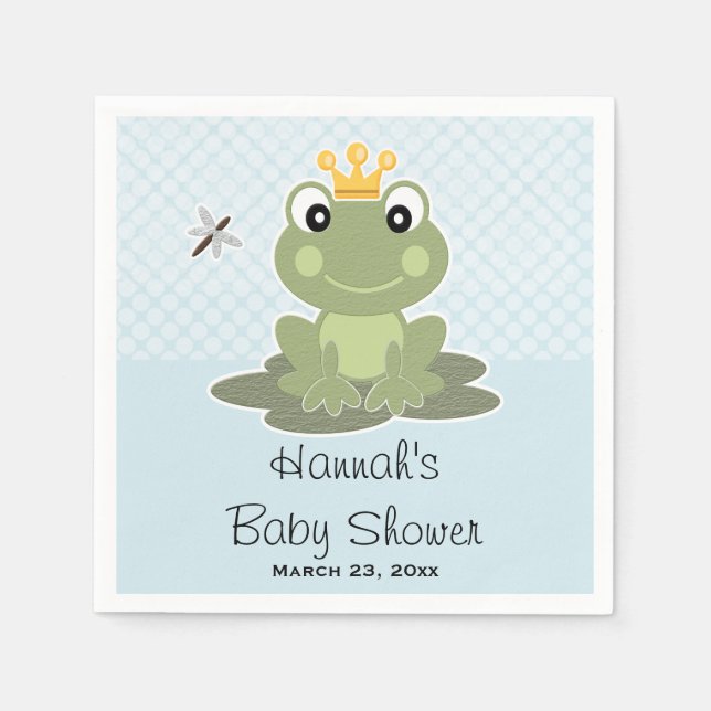 Serviette En Papier Frog Prince Baby Boy Douche (Devant)