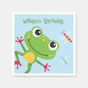 Serviette En Papier Frogtastic Leaping Frogs Anniversaire de enfant