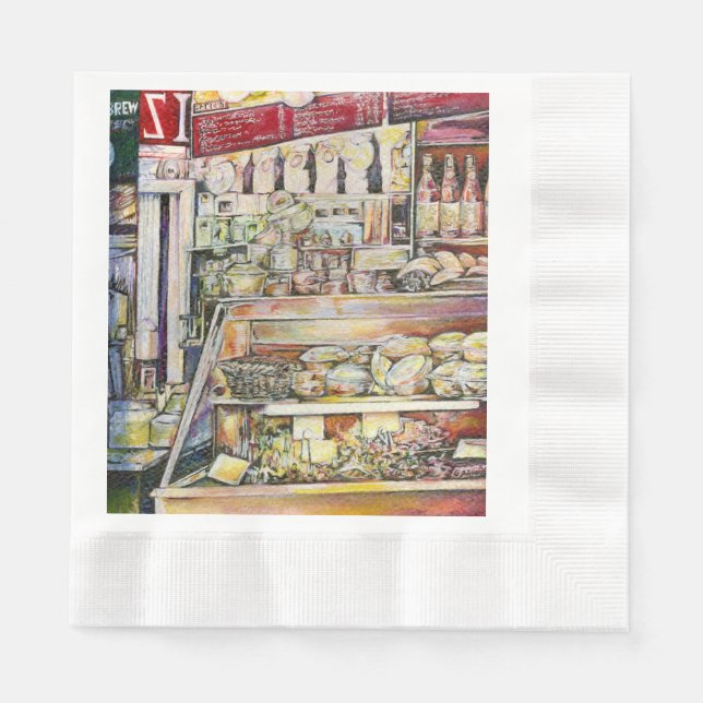 Serviette En Papier Froid Brew dans un Hot Deli (Devant)