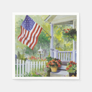 Serviette En Papier Front porch du Colonial Country Home