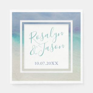 Serviette En Papier Frontière océanique peinte