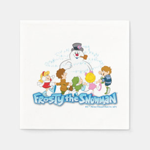 Serviette En Papier Frosty the Snowman™   Frosty & Enfants Jouer