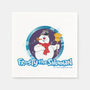 Serviette En Papier Frosty the Snowman™   Portrait magique Frosty