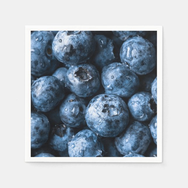 Serviette En Papier Fruit aux bleuets (Devant)