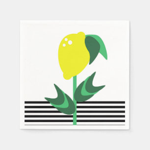 Serviette En Papier Fruit citron Jardin Plante rayures