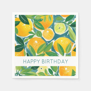Serviette En Papier Fruit d'artisan Citron Orange Lime Coloré