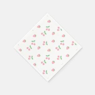 Serviette En Papier Fruit Fruit Fruit Fruit Fruit Fruit Cerise Rose