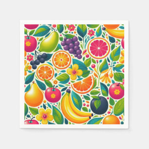 Serviette En Papier Fruits colorés