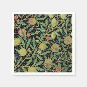 Serviette En Papier Fruits de grenade foncée de William Morris