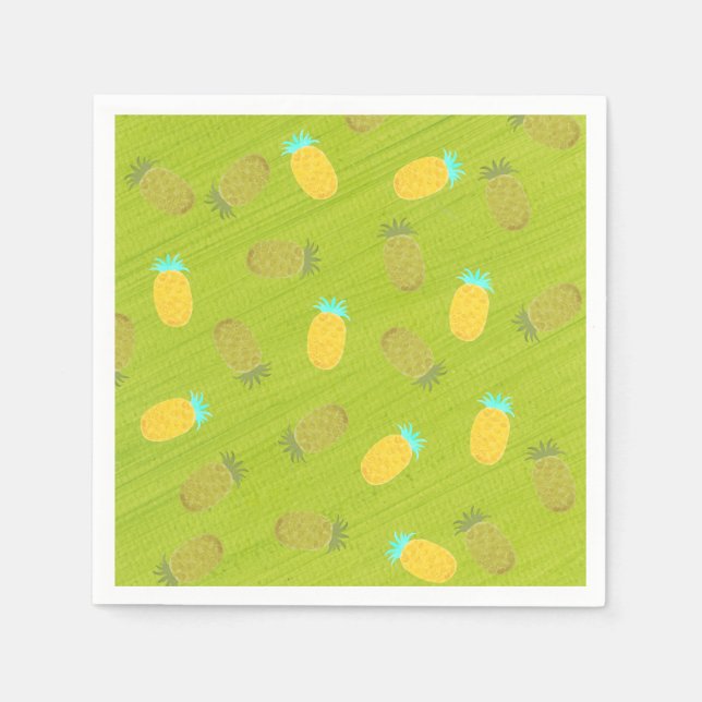 Serviette En Papier Fruits de l'été tropical Kiwi Vert (Devant)