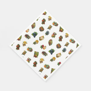 Serviette En Papier Fruits et fleurs vintages
