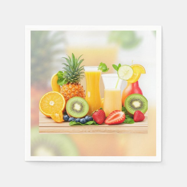 Serviette En Papier Fruits frais juteux (Devant)