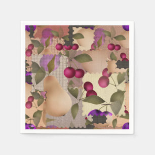 Serviette En Papier Fruits, patchwork