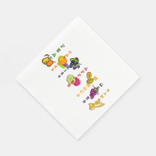Serviette En Papier Fruits Pommes Pommes Fruit Design