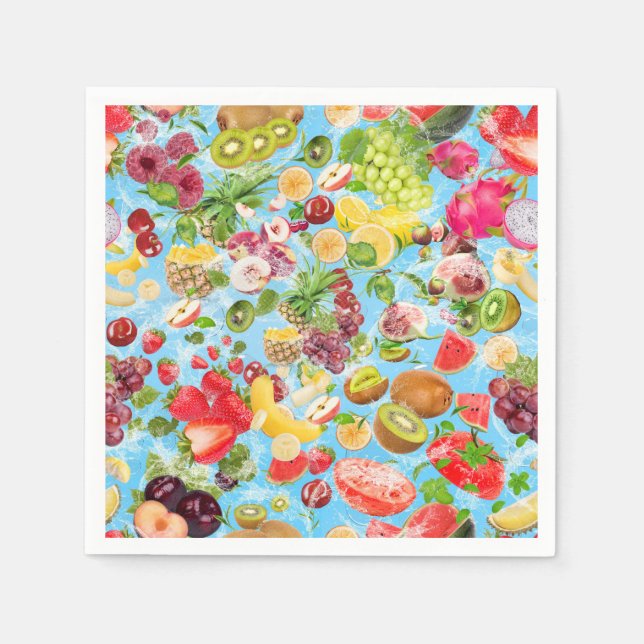 Serviette En Papier Fruits tropicaux salants (Devant)
