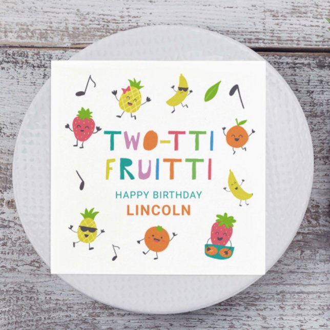 Serviette En Papier Fruitti Tutti Anniversaire Fruits cuits sur mesure (Créateur téléchargé)