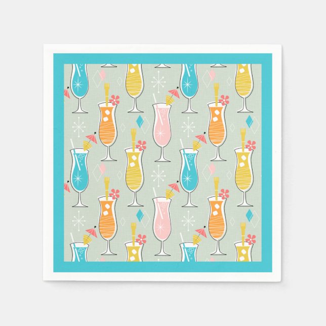 Serviette En Papier Fruity Tiki Beverages (Devant)