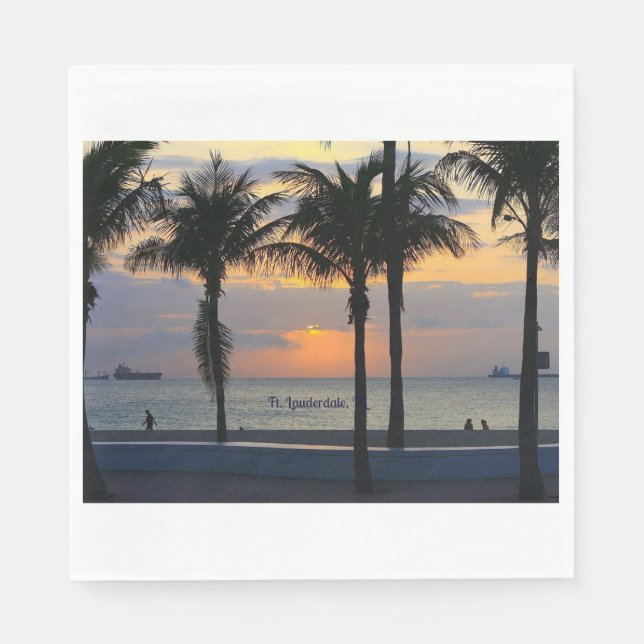 Serviette En Papier Ft. Lauderdale Sunrise (Devant)