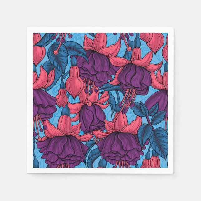 Serviette En Papier Fuchsia (Devant)