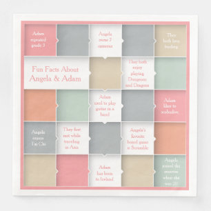 Serviette En Papier Fun Bride Groom Infographie Mariage personnalisé