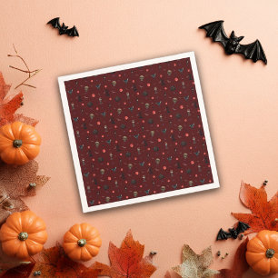 Serviette En Papier Fun Burgundy Eerie Halloween Motif