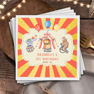 Serviette En Papier Fun Carnival Circus Festival Anniversaire Napkin