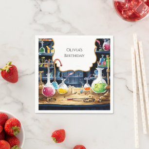 Serviette En Papier Fun Chimie Laboratoire Scientifique Anniversaire