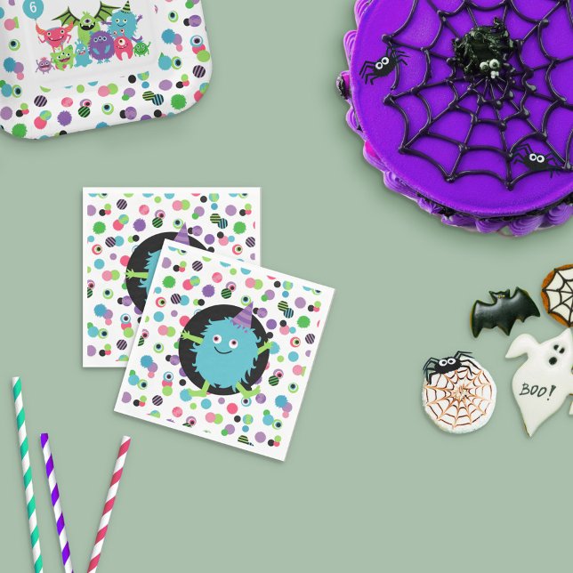Serviette En Papier Fun Confetti Monster Mash fête d'anniversaire (Créateur téléchargé)