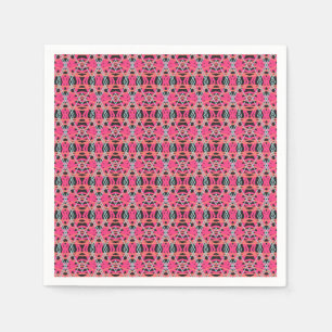 Serviette En Papier Fun Déco d'anniversaire gris foncé rose bleu Funky