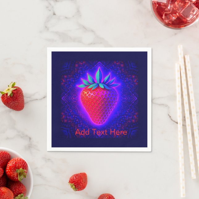 Serviette En Papier Fun Desserts (Strawberry)  (En situation)