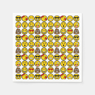 Serviette En Papier Fun Emoji Motif Emotion Face