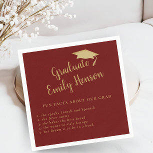 Serviette En Papier Fun Fact à propos de Graduate Simple Graduate Part