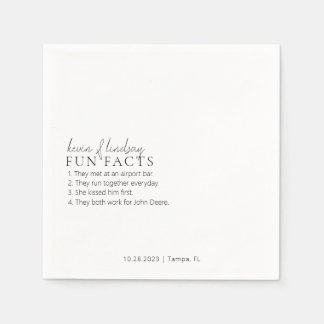 Serviette En Papier Fun Fact Cocktail Napkins