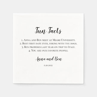Serviette En Papier Fun Fact Napkin
