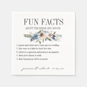 Serviette En Papier Fun Facts Floral Personnalisé