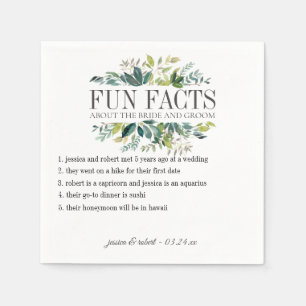 Serviette En Papier Fun Facts Garden Green Personnalisé