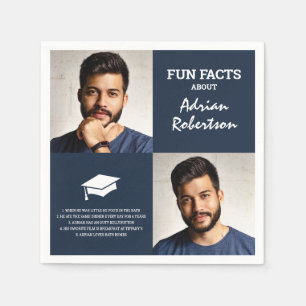 Serviette En Papier Fun Facts Graduate Photo Collage Marine