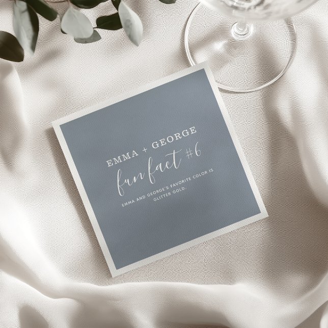 Serviette En Papier Fun Facts Mariage Napkins (Créateur téléchargé)