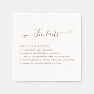Serviette En Papier Fun Facts Mariage Napkins