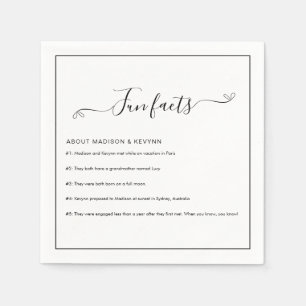 Serviette En Papier Fun Facts Mariage Napkins
