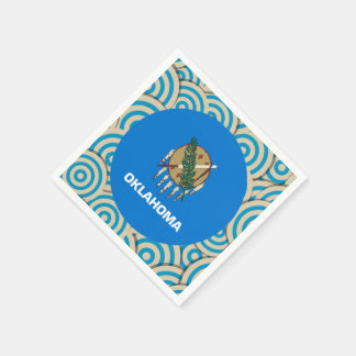Serviette En Papier Fun Filled, drapeau rond de l'Oklahoma