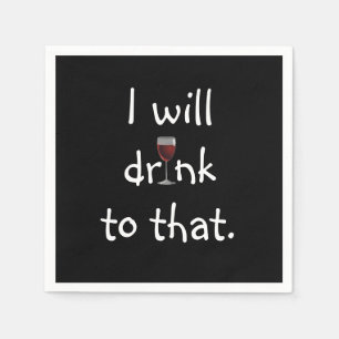 Serviette En Papier Fun Fun Avec Vin Rouge