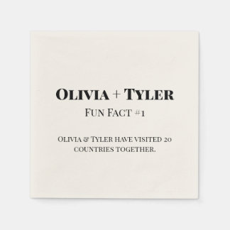 Serviette En Papier Fun Fun Fact Réception Mariage Cocktail Napktail