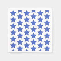 Fun Marine Blue Stars Motif Papier Napkins