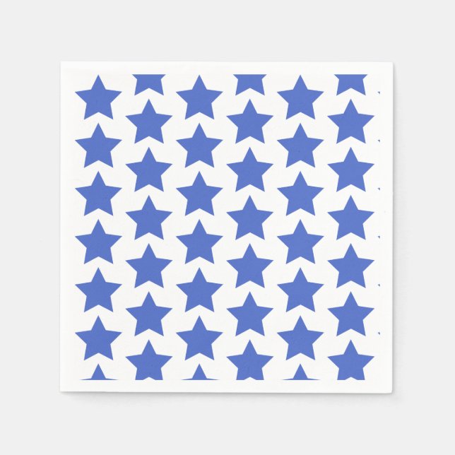 Serviette En Papier Fun Marine Blue Stars Motif Papier Napkins (Devant)