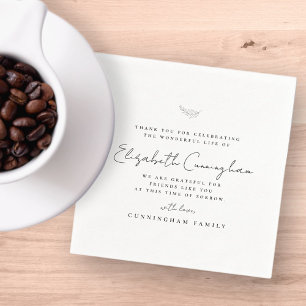 Serviette En Papier Funérailles commémoratives Moderne Simple Élégant