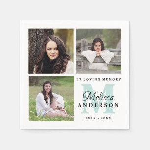 Serviette En Papier Funérailles Dans Mémoire Amoureuse Monogramme Ph