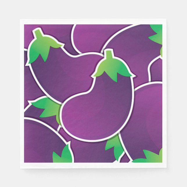 Serviette En Papier Funky eggplant (Devant)