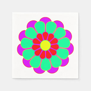 Serviette En Papier Funky Flower Power Bloom I + votre idée